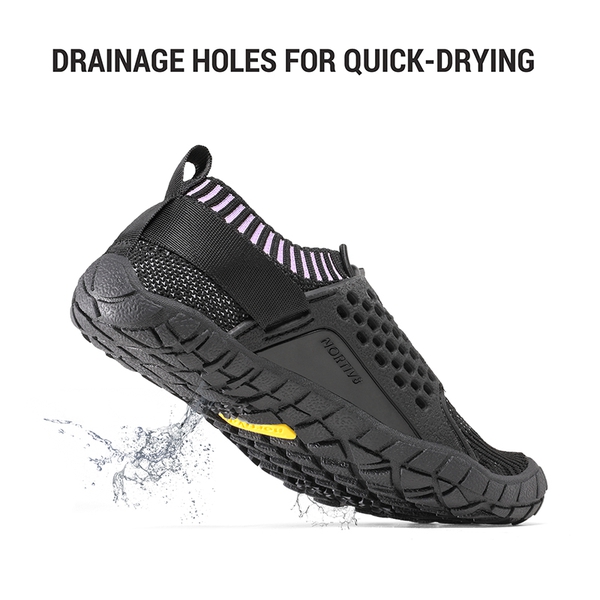 Kids Quick-Dry Water Shoes - BLACK PURPLE - 4